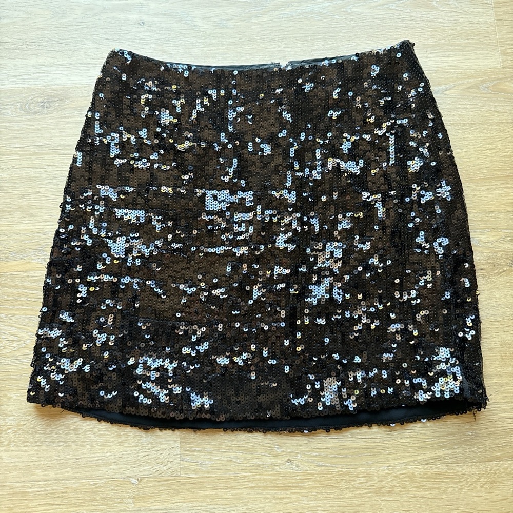 Banana Republic Black Sequin Mini Skirt